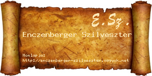 Enczenberger Szilveszter névjegykártya