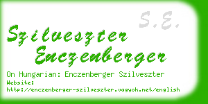 szilveszter enczenberger business card